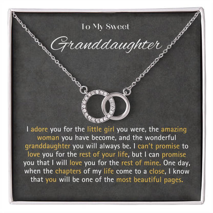 Granddaughter Perfect Pair Necklace - I Promise To Love You For the Rest Of My Life