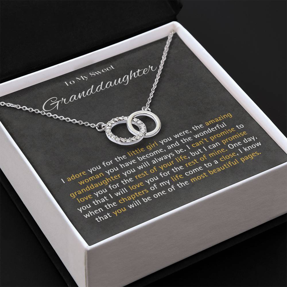 Granddaughter Perfect Pair Necklace - I Promise To Love You For the Rest Of My Life