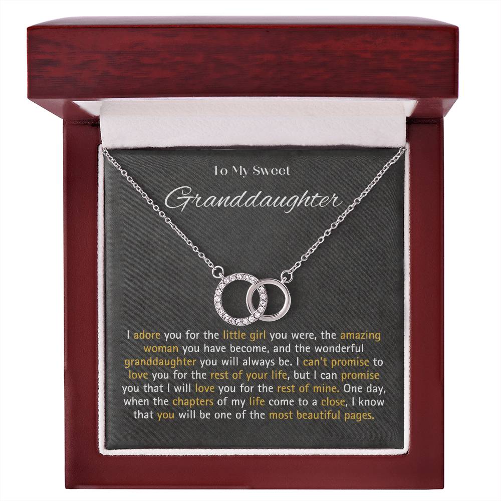 Granddaughter Perfect Pair Necklace - I Promise To Love You For the Rest Of My Life