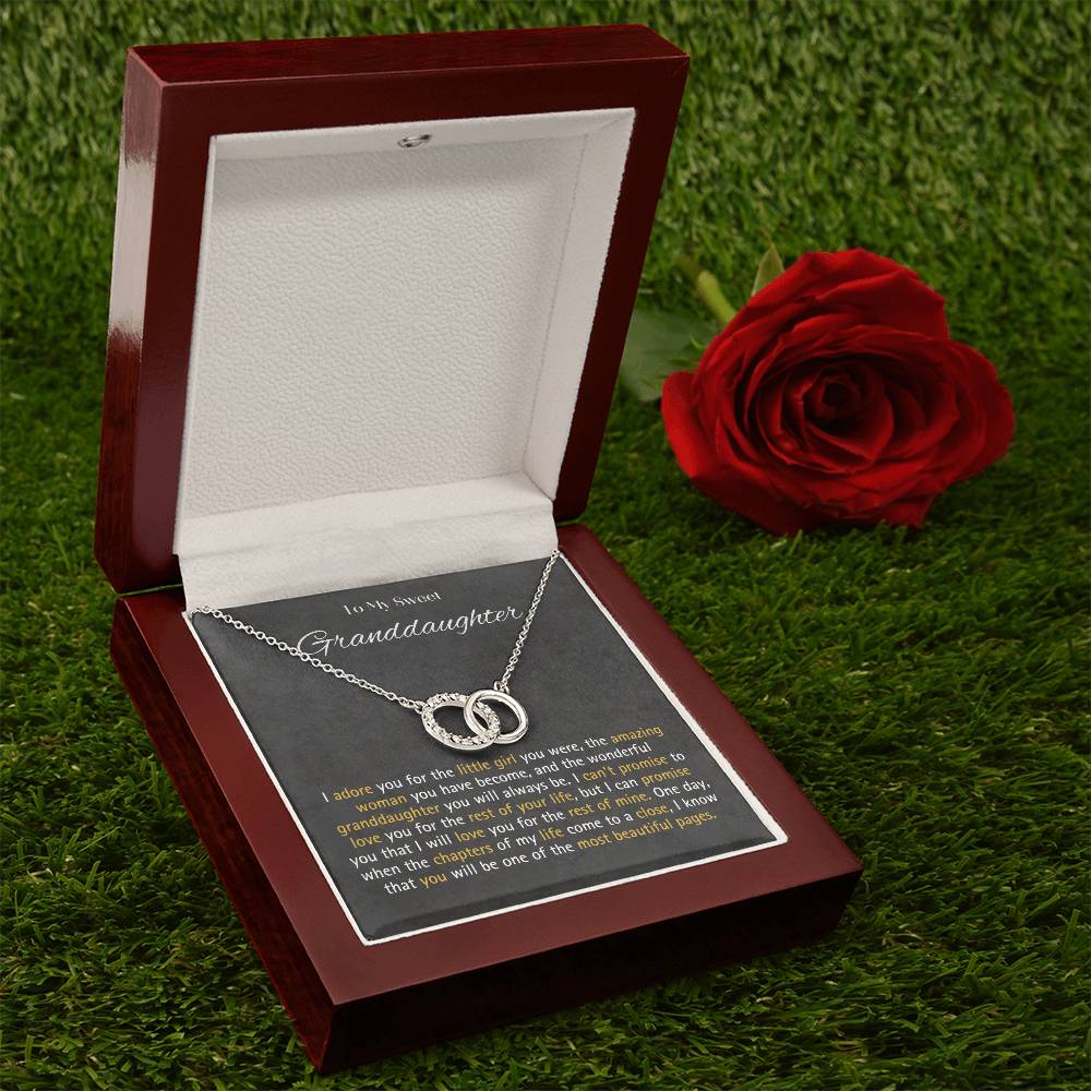 Granddaughter Perfect Pair Necklace - I Promise To Love You For the Rest Of My Life