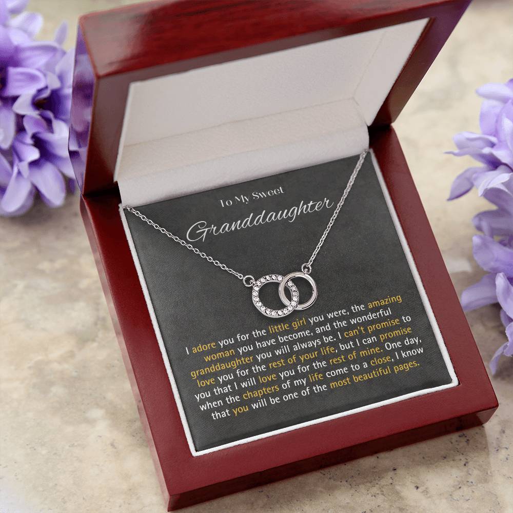 Granddaughter Perfect Pair Necklace - I Promise To Love You For the Rest Of My Life